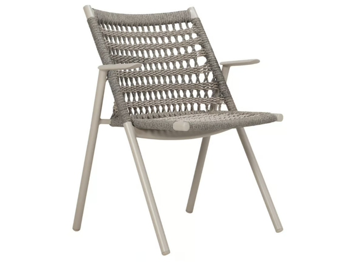 ANATRA - Handwoven olefin rope chair with armrests _ JANUS et Cie